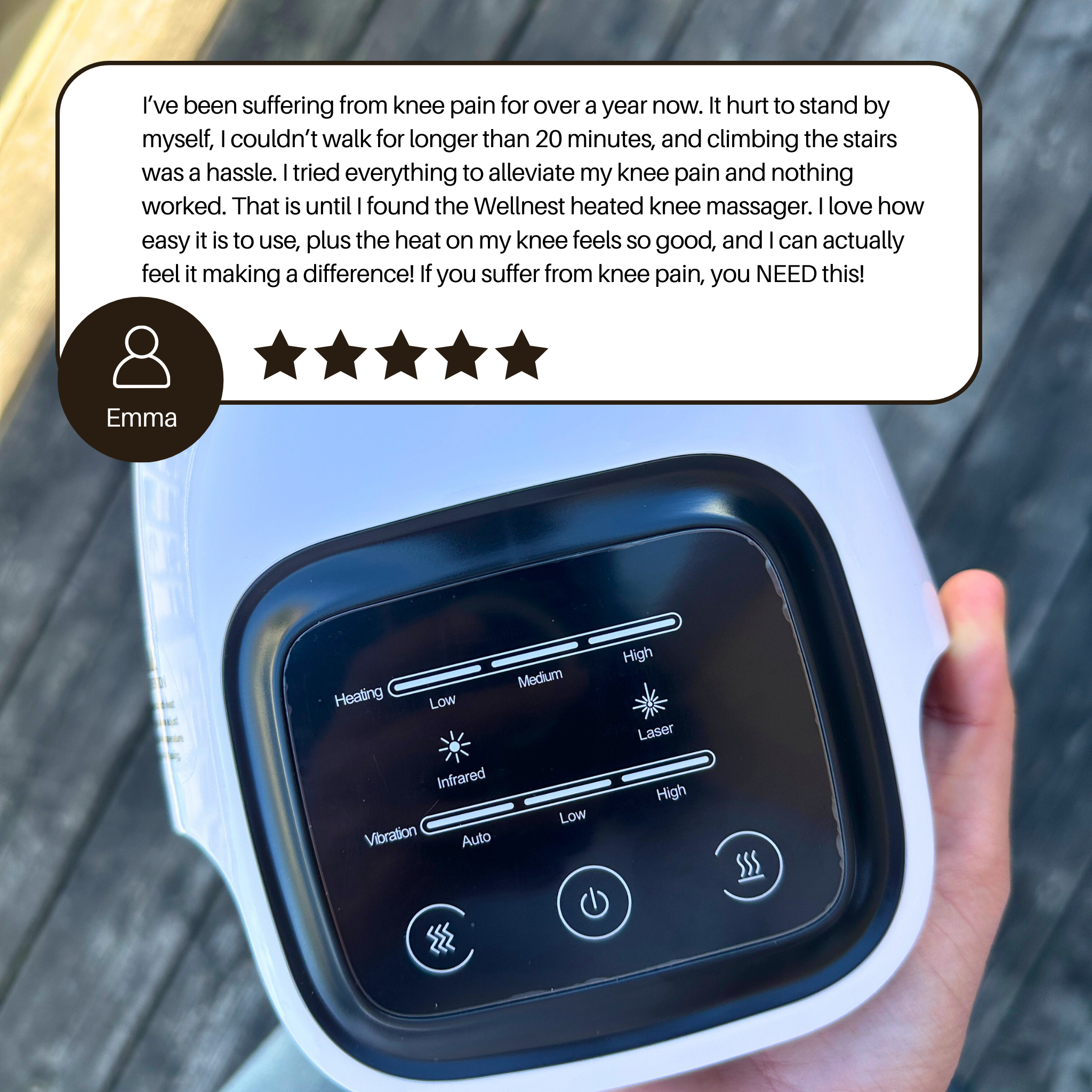 Premium Heated Knee Massager for Pain Relief